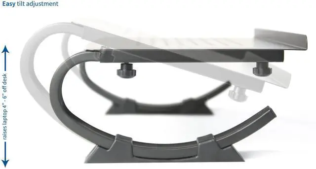 Alt view image 3 of 7 - VIVO Black Fully Adjustable Laptop / Notebook & Monitor Stand (STAND-V001N)