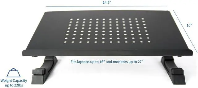 Alt view image 2 of 7 - VIVO Black Fully Adjustable Laptop / Notebook & Monitor Stand (STAND-V001N)