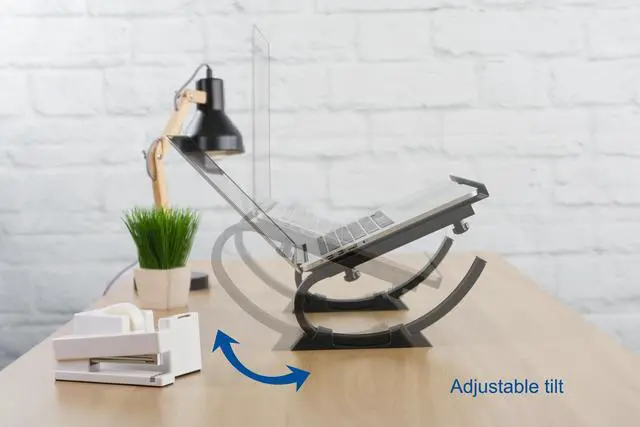 Alt view image 5 of 7 - VIVO Black Fully Adjustable Laptop / Notebook & Monitor Stand (STAND-V001N)