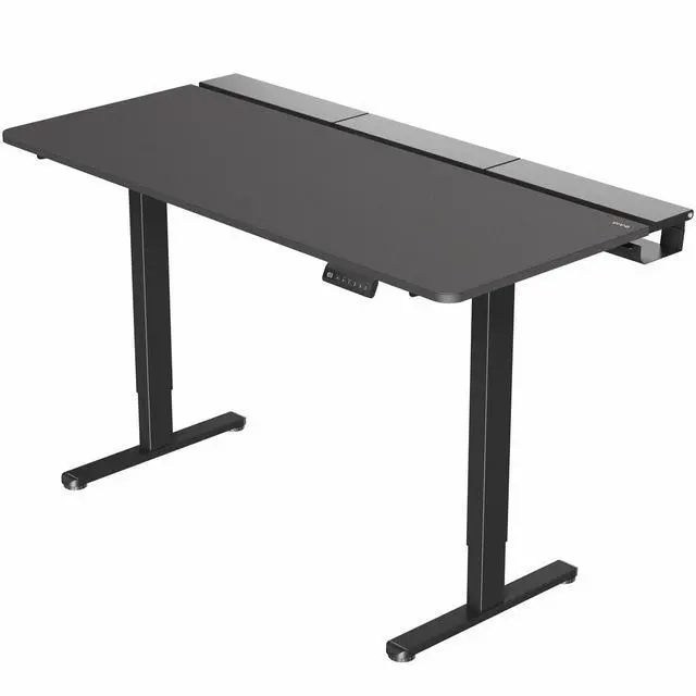 Main image of VIVO Electric 60" x 30" Desk, Full Pad, Black Hidden Cable Tabletop, Black Frame