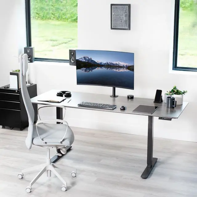 Alt view image 2 of 7 - Single Monitor Fully Adjustable Desk Mount Stand /  For 1 LCD Screen up to 32"
