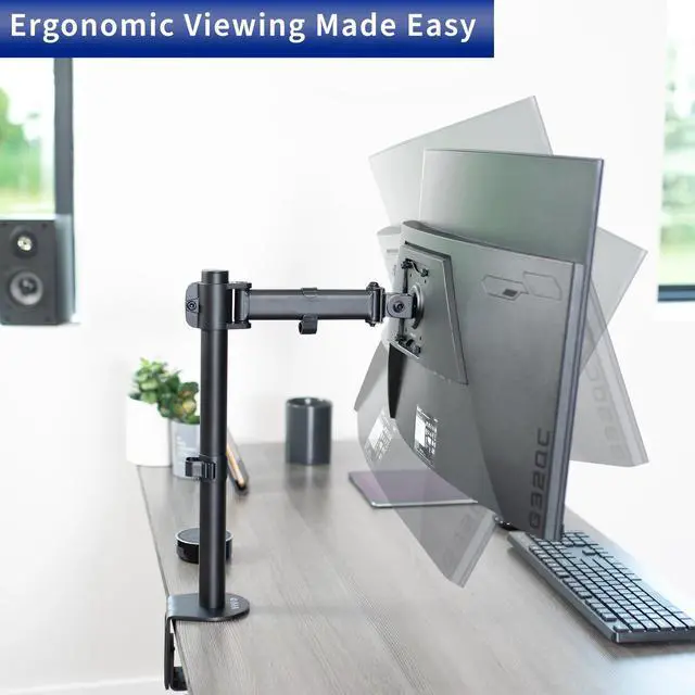 Alt view image 4 of 7 - Single Monitor Fully Adjustable Desk Mount Stand /  For 1 LCD Screen up to 32"
