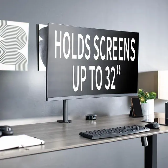 Alt view image 5 of 7 - Single Monitor Fully Adjustable Desk Mount Stand /  For 1 LCD Screen up to 32"