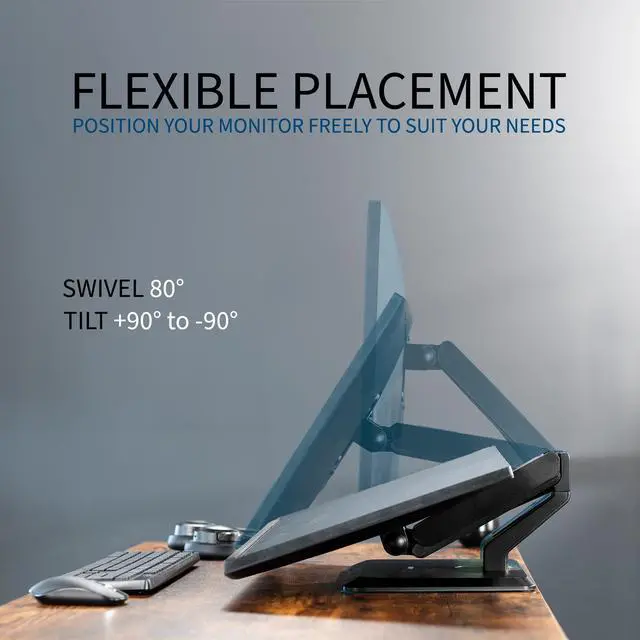 Alt view image 5 of 14 - VIVO Freestanding Pneumatic Spring Arm Mount, Tabletop Stand for 17" to 32" Touch Screens & Monitors (STAND-V001R)