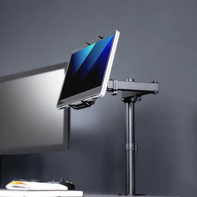 Alt view image 2 of 7 - VIVO Single Laptop Desk Mount, VESA Adapter for Tablets, 2-in-1 Laptops, & 15.6" Portable Monitors, Black, STAND-V001UVM