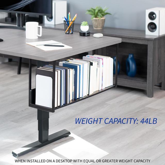 Alt view image 7 of 7 - VIVO Black 30" Under Desk Shelf Storage Organizer System, DESK-SHELF30-UB