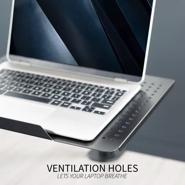 Alt view image 6 of 7 - VIVO Black Single Laptop Notebook Desk Mount, Fully Adjustable Extension Clamp