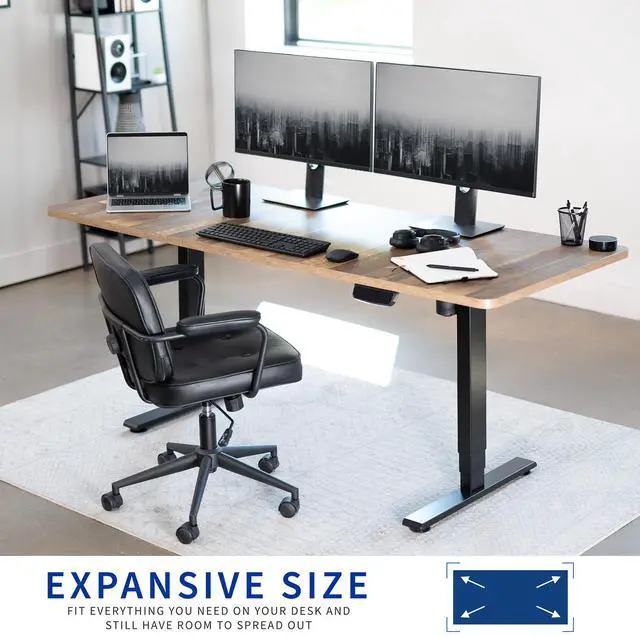 Alt view image 7 of 7 - VIVO Reclaimed Wood 71 x 30 inch Universal Table Top for Sit Stand Desk Frames