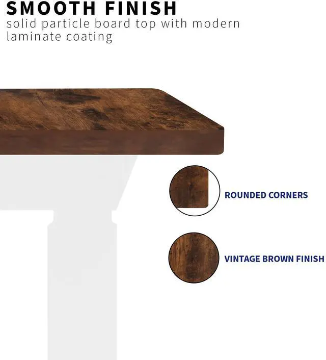 Alt view image 6 of 7 - VIVO Rustic Vintage Brown 71x36 inch Universal Tabletop for Sit Stand Desk Frame