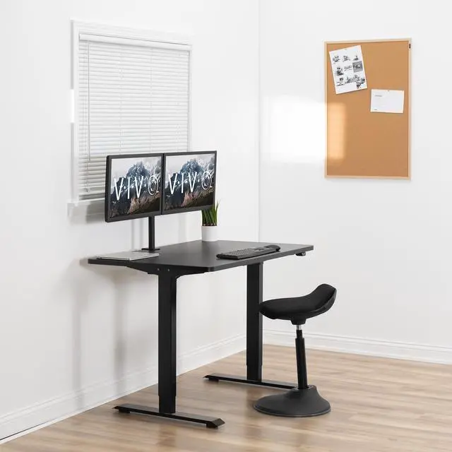 Alt view image 2 of 7 - VIVO Black 63 x 32 inch Universal Table Top for Height Adjustable Standing Desk Frames with Built-in Power Strip (DESK-TOP1AC-B)