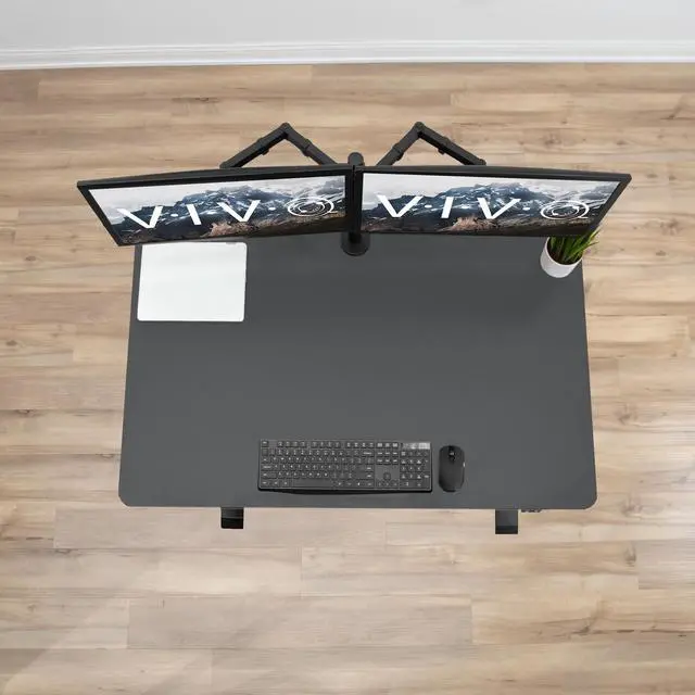 Alt view image 5 of 7 - VIVO Black 63 x 32 inch Universal Table Top for Height Adjustable Standing Desk Frames with Built-in Power Strip (DESK-TOP1AC-B)