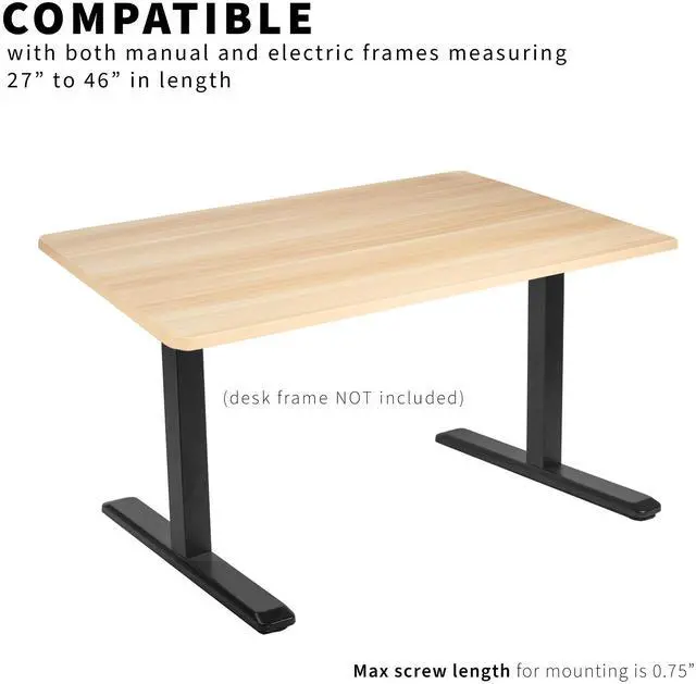 Alt view image 4 of 7 - VIVO Light Wood 48 x 30 inch Universal Table Top for Sit to Stand Desk Frames