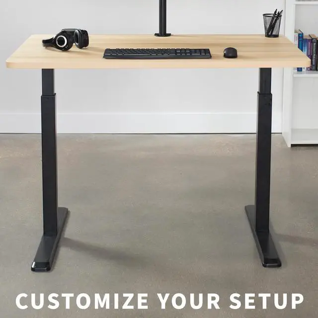 Alt view image 7 of 7 - VIVO Light Wood 48 x 30 inch Universal Table Top for Sit to Stand Desk Frames