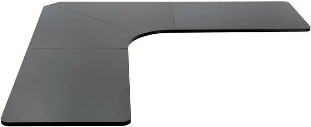 Main image of VIVO Black 83 x 83 inch Curved Corner Table Top for Sit to Stand Desk Frames
