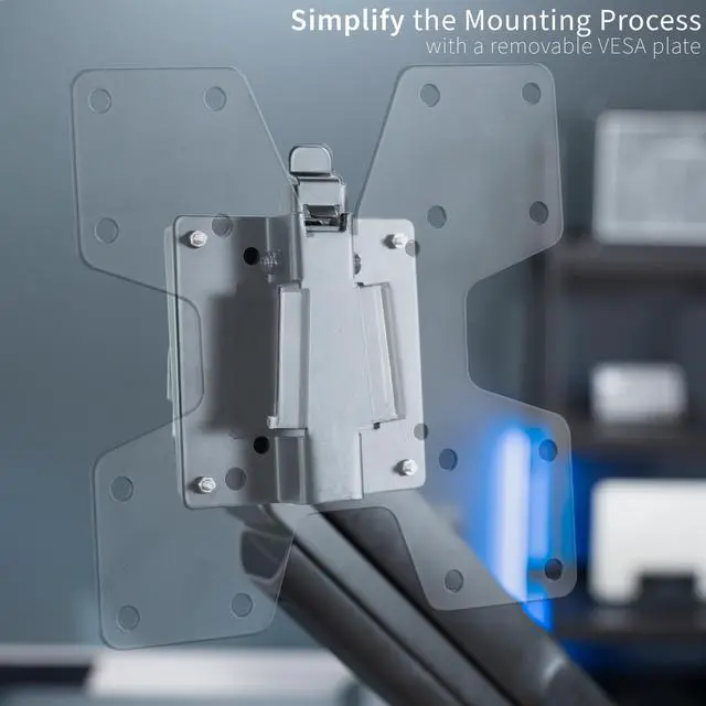 Alt view image 4 of 8 - VIVO Black Large Adapter VESA Bracket Kit, Monitor Wall Mount, Stand Attachment