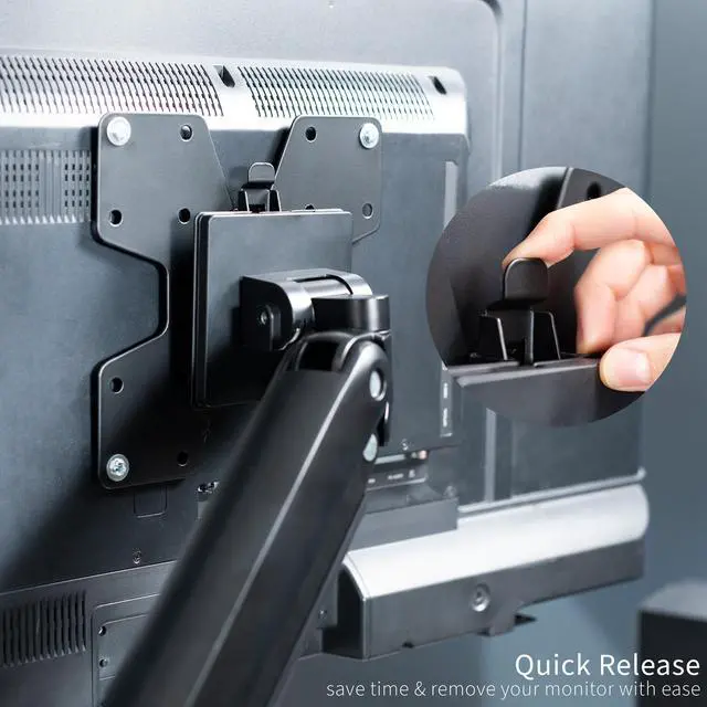 Alt view image 3 of 8 - VIVO Black Large Adapter VESA Bracket Kit, Monitor Wall Mount, Stand Attachment