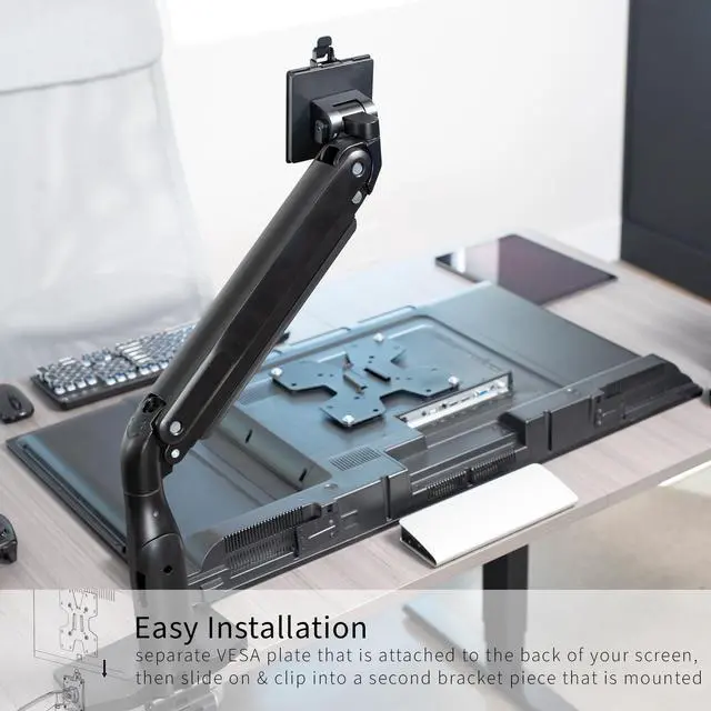 Alt view image 5 of 8 - VIVO Black Large Adapter VESA Bracket Kit, Monitor Wall Mount, Stand Attachment