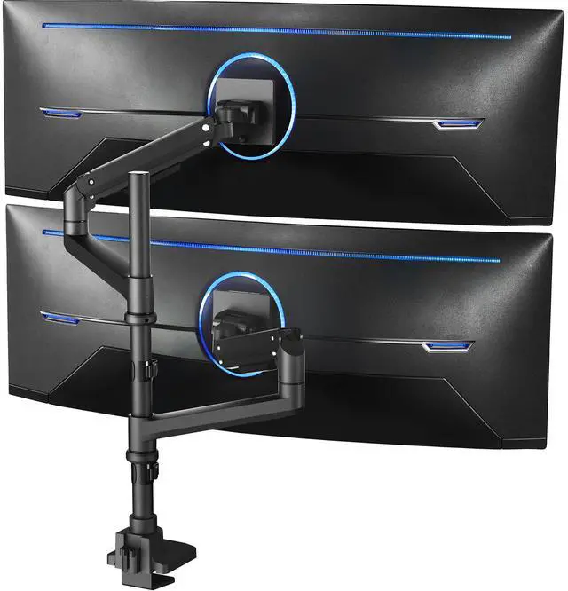 Main image of VIVO Pneumatic Arm Dual Ultrawide Monitor Desk Mount for Computer Screens to 49"