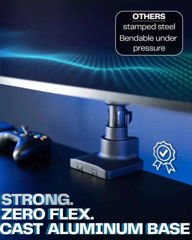 Alt view image 6 of 7 - VIVO Pneumatic Arm Dual Ultrawide Monitor Desk Mount for Computer Screens to 49"