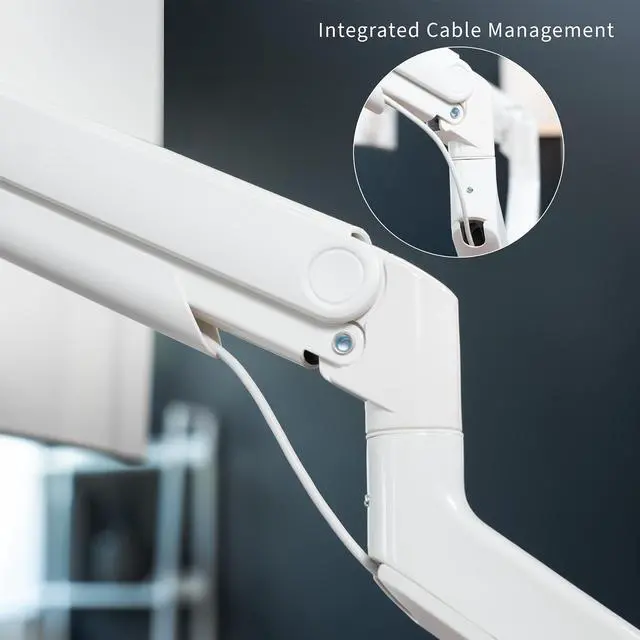 Alt view image 6 of 7 - VIVO Tensions Spring Dual Ultra Wide Monitor Mount, Max 45" Computer Screens