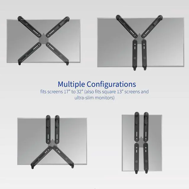 Alt view image 5 of 7 - VIVO Adapter VESA Mount Kit for Monitor Screen 75mm & 100mm mounting bracket