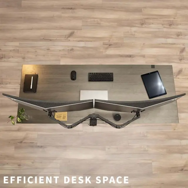 Alt view image 5 of 7 - VIVO Full Motion Dual Monitor Desk Mount VESA Stand with Double Center Arm Joint | Fits 13" to 34" Screens (STAND-V102D)