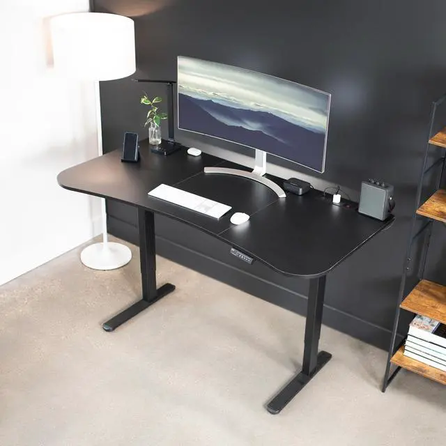 Alt view image 7 of 7 - VIVO Black 20 inch Height Adjustable Swivel Couch Desk, Laptop Table with Swing Arm for Remote Work, DESK-ST01C