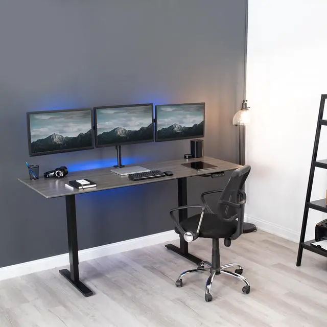 Alt view image 7 of 7 - VIVO Heavy Duty Flush to Wall Triple Monitor Desk Mount, 3 Screens up to 27"