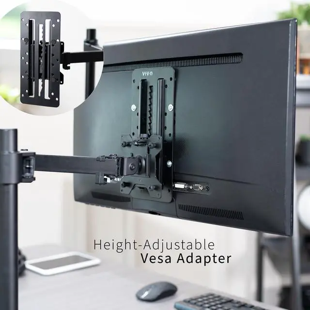 Alt view image 2 of 8 - VIVO Height Adjustable VESA Adapter Accessory Bracket Kit for Individual Monitor 13" to 27" Screens (STAND-VAD3)