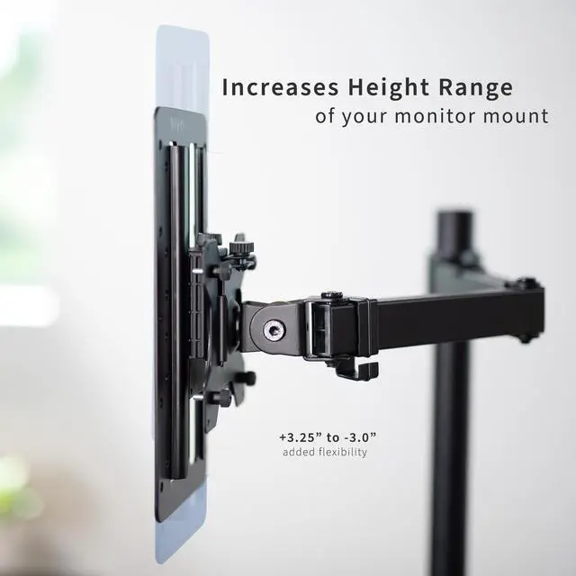 Alt view image 6 of 8 - VIVO Height Adjustable VESA Adapter Accessory Bracket Kit for Individual Monitor 13" to 27" Screens (STAND-VAD3)