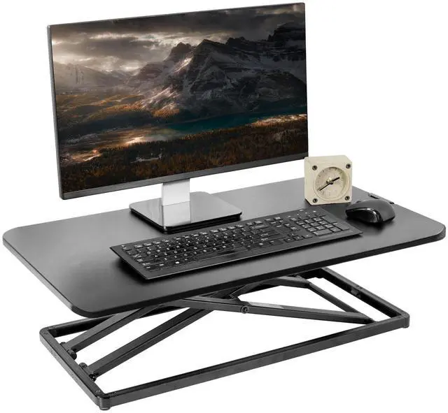 Main image of VIVO Economy Single Top Height Adjustable 29" Standing Desk, Sit Stand Desktop Monitor Riser Workstation, DESK-V000U