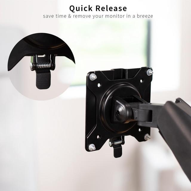 Alt view image 5 of 7 - VIVO Black Adapter VESA Bracket Kit and Wall Mount for Monitor, Stand Attachment