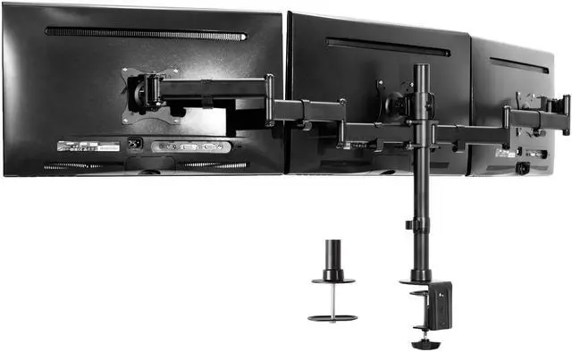Main image of VIVO Triple Monitor Adjustable Mount / Articulating Stand for 3 LCD Screens up to 24" (STAND-V003M)