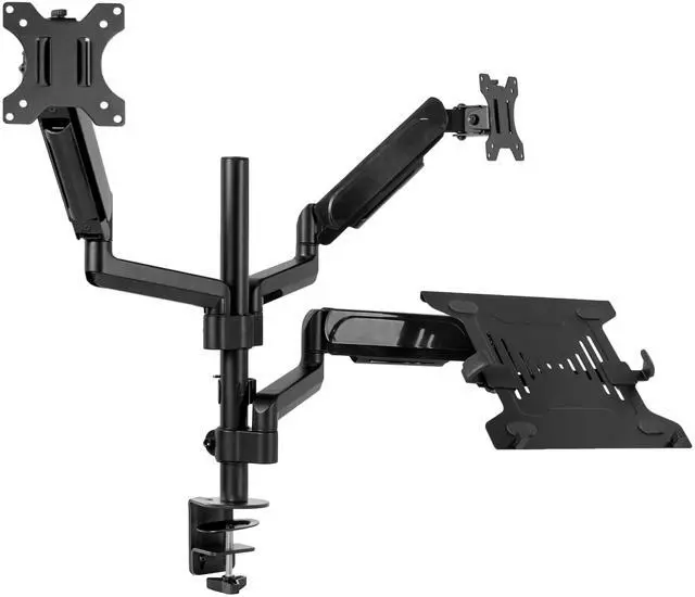 Alt view image 15 of 19 - VIVO Black Dual 17" to 32" Monitor and Laptop Pneumatic Arm Desk Mount