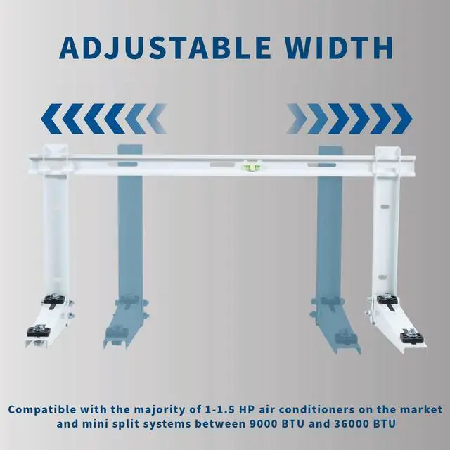 Alt view image 5 of 7 - VIVO Mini Split Air Conditioner Wall Mount, Designed for 1-1.5 HP Air Conditioners, 9000-36000 BTU Systems, MOUNT-MSAC1