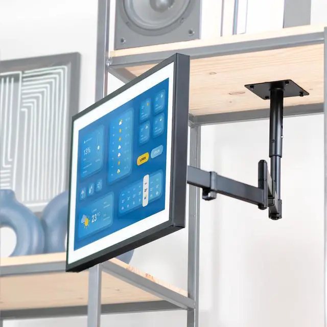Alt view image 2 of 7 - VIVO Articulating Under-Cabinet Mount, Fits 13" to 27" TV & Monitor Screens