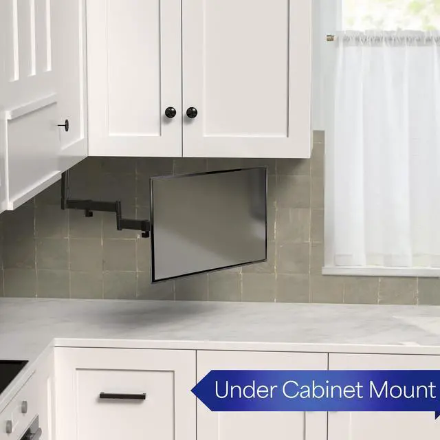 Alt view image 4 of 7 - VIVO Articulating Under-Cabinet Mount, Fits 13" to 27" TV & Monitor Screens