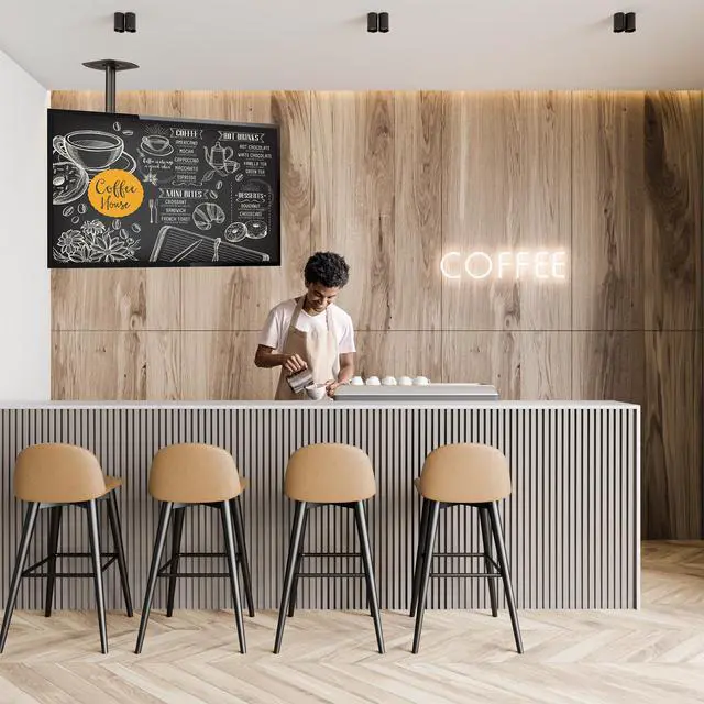 Alt view image 4 of 7 - VIVO Articulating Ceiling TV Mount for 17 to 55 inch Screens, Holds 44 lbs, Pneumatic Adjustment, Black, MOUNT-VC02A