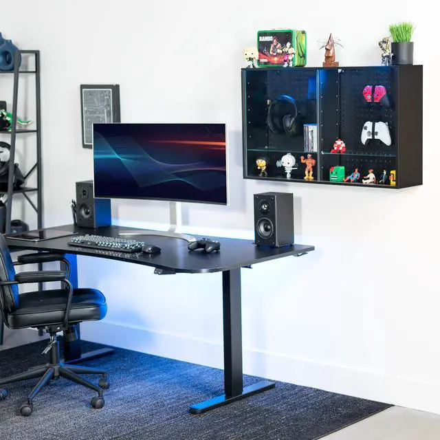 Alt view image 2 of 7 - Life Finds Steel Pegboard Cabinet with Glass Shelving and Sliding Door, Accessories Included, Black, LF-GDPC1