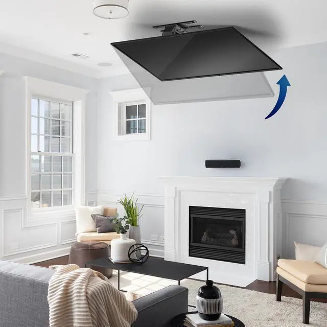 Alt view image 6 of 7 - VIVO Electric Flip Down and Swivel Ceiling TV Mount for 37 to 70 inch Screens, App and Voice Control, MOUNT-E-FD75C-S