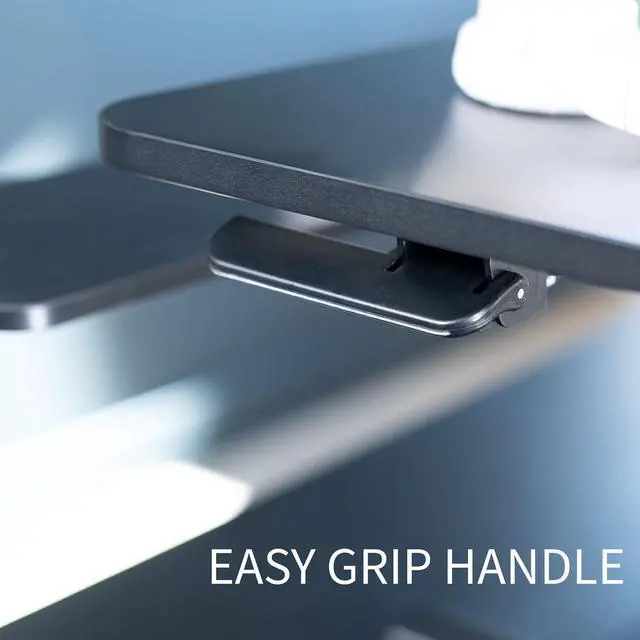Alt view image 6 of 7 - VIVO Black 48" Standing Desk Riser with Adjustable Dual 13" to 30" Monitor Mount