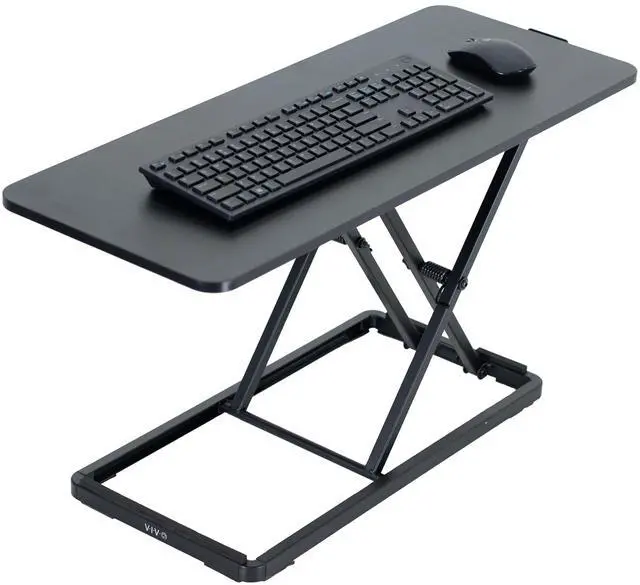 Main image of VIVO Black Ergonomic Single Top 30" Scissors Lift Keyboard and Mouse Riser for Sit Stand Workstations (DESK-V030A)