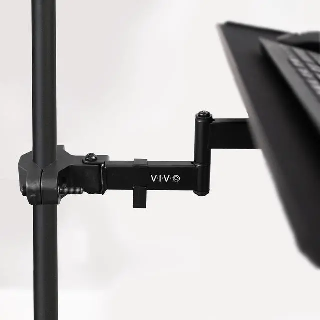 Alt view image 6 of 7 - VIVO Steel Universal Full Motion Pole Mount, 26 Inch Keyboard and Mouse Tray