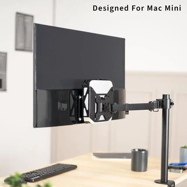 Alt view image 2 of 7 - VIVO Behind Monitor VESA Mount Designed for Mac Mini CPU, 2010-Present Models, Monitor Arm Computer Holder, MOUNT-MINI1