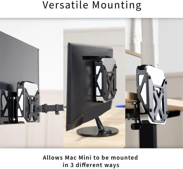 Alt view image 4 of 7 - VIVO Behind Monitor VESA Mount Designed for Mac Mini CPU, 2010-Present Models, Monitor Arm Computer Holder, MOUNT-MINI1
