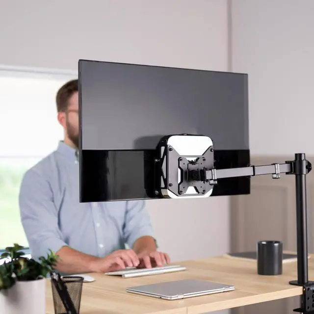 Alt view image 5 of 7 - VIVO Behind Monitor VESA Mount Designed for Mac Mini CPU, 2010-Present Models, Monitor Arm Computer Holder, MOUNT-MINI1