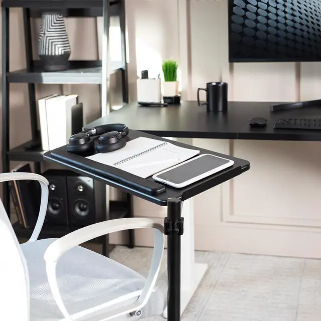 Alt view image 7 of 7 - VIVO Office Chair Mounted 26 x 12 inch Full Motion Keyboard and Mouse Tray