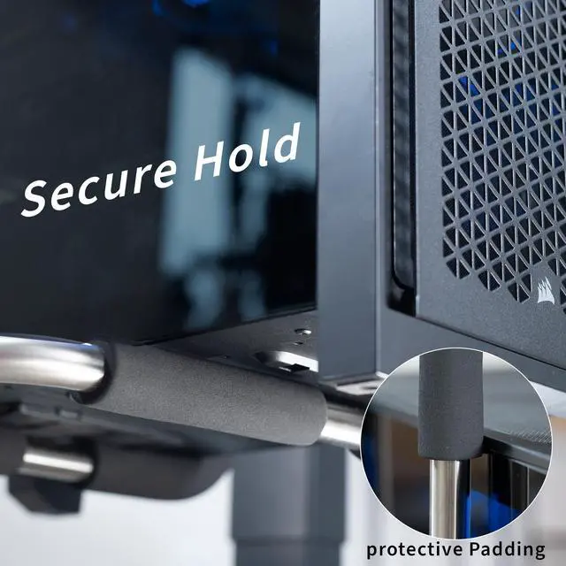 Alt view image 5 of 7 - VIVO Large Heavy Duty Adjustable Under-Desk PC Mount, Computer Case Holder