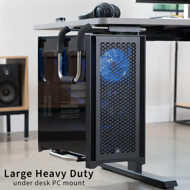 Alt view image 2 of 7 - VIVO Large Heavy Duty Adjustable Under-Desk PC Mount, Computer Case Holder