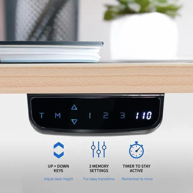 Alt view image 7 of 7 - VIVO White 63 x 32 Electric Height Adjustable Stand Up Desk